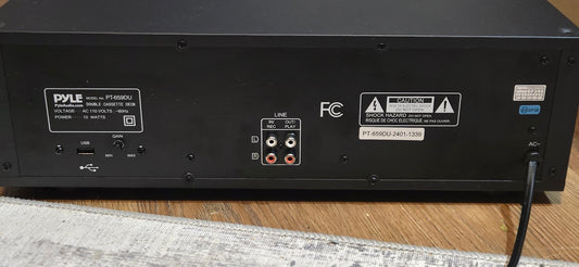 Pyle Double Cassette Deck PT-659DU