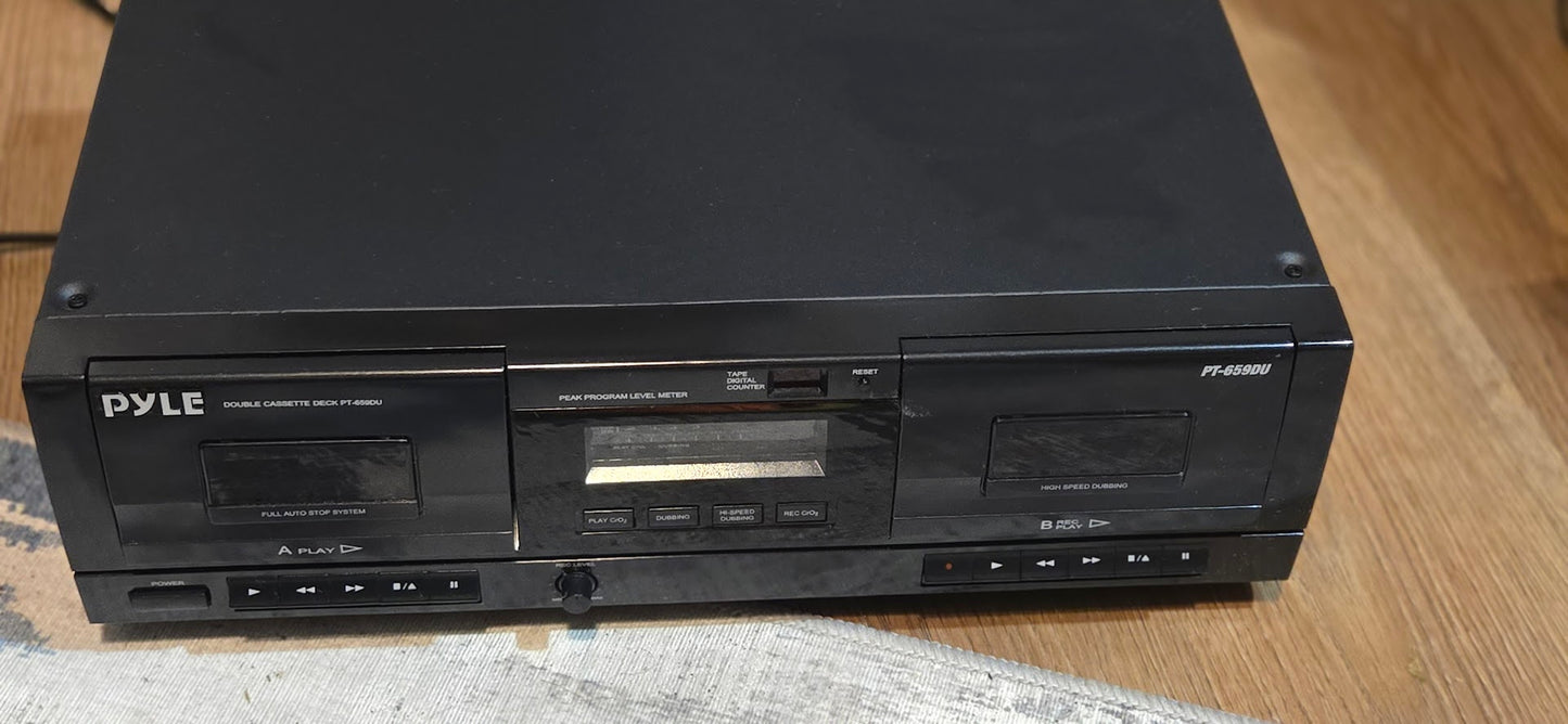 Pyle Double Cassette Deck PT-659DU