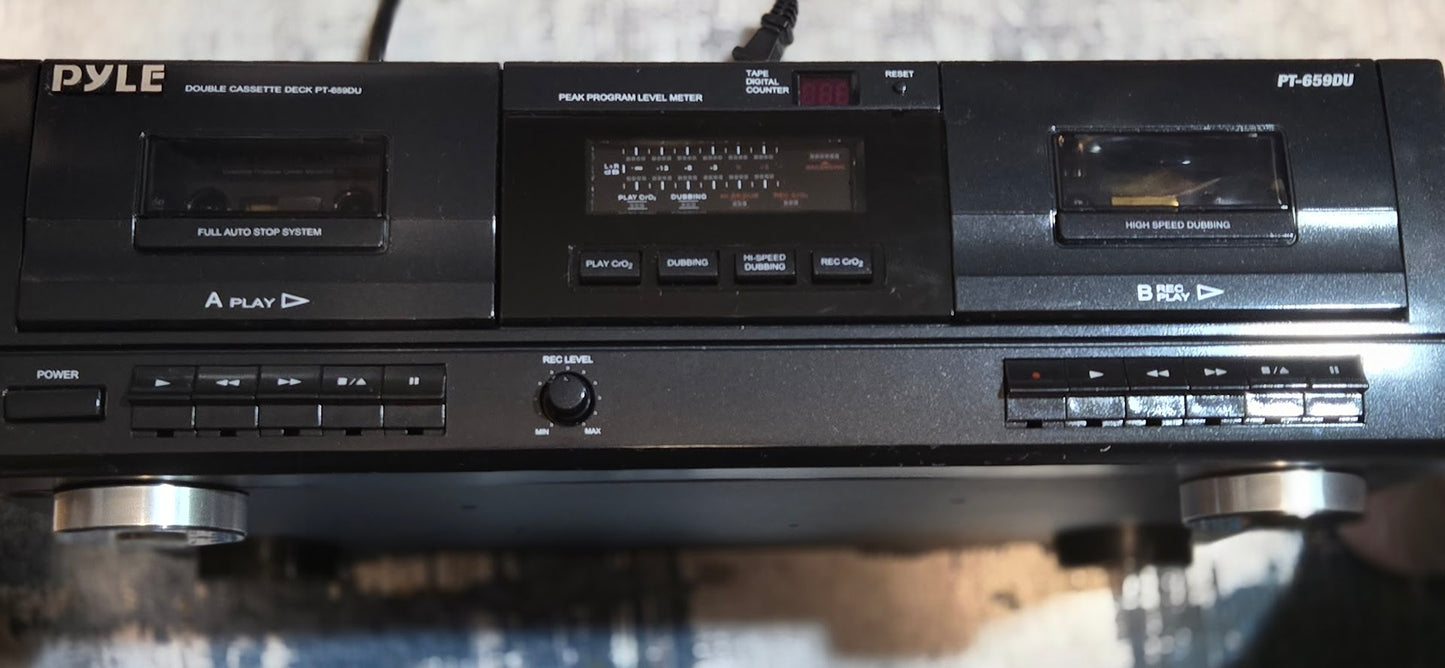 Pyle Double Cassette Deck PT-659DU